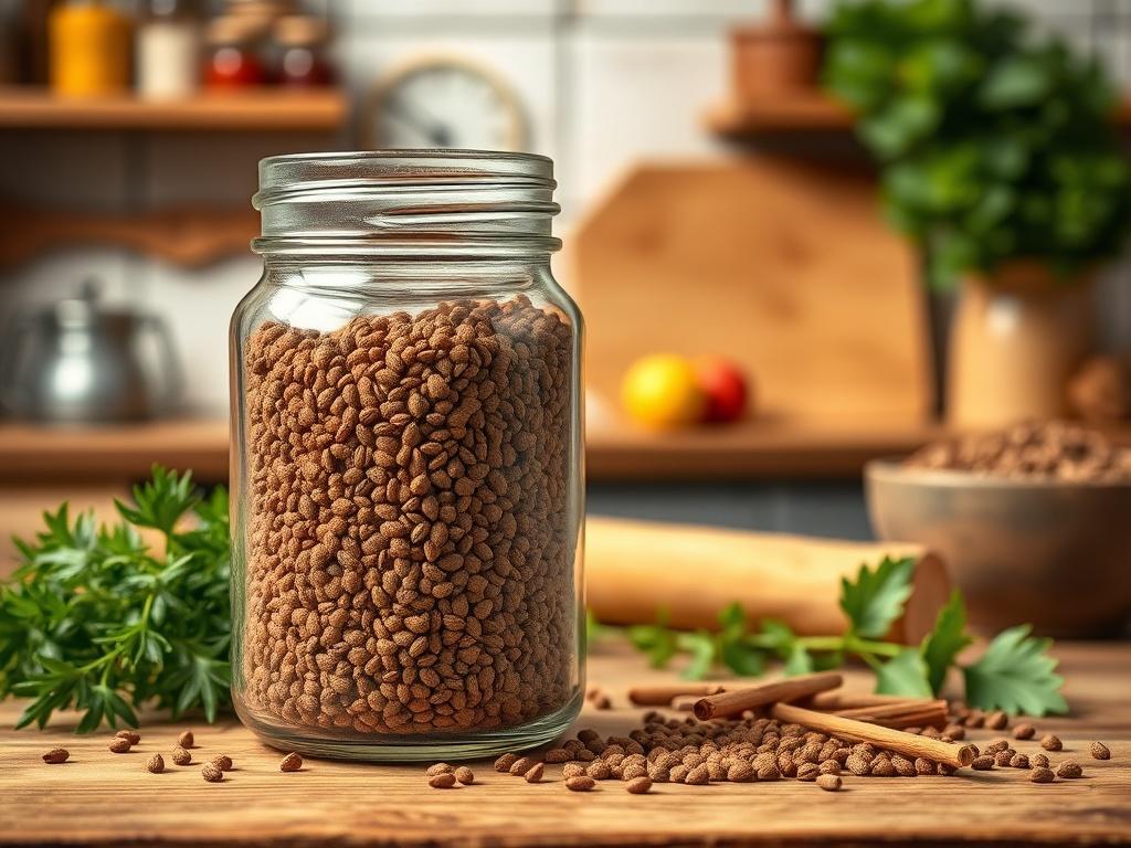 A realistic high resolution image of premium cumin seeds displayed