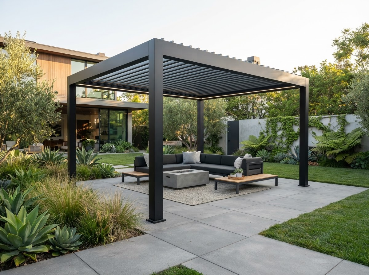 Aluminum pergola assembly