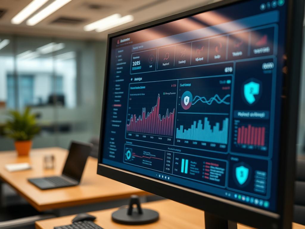 A detailed image of a computer screen displaying a cybersecurity