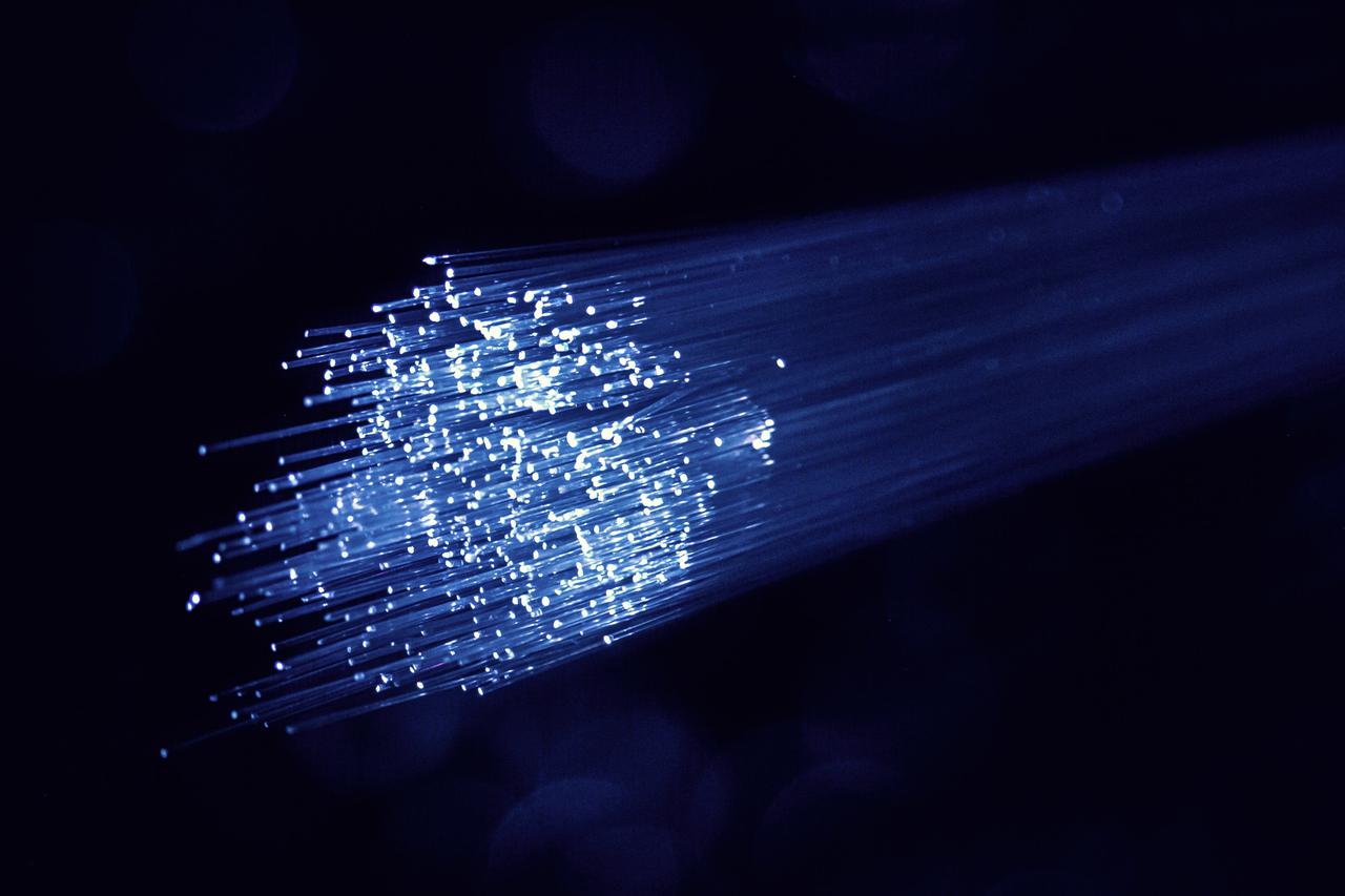 A bundle of optical fibers