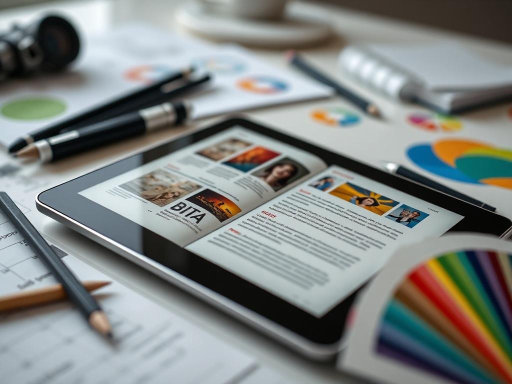 A close up of an open eBook on a tablet,