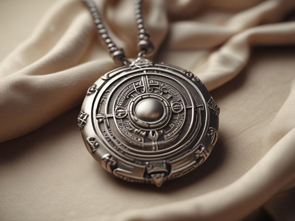 high resolution of a beautifully crafted protection amulet, soft natural