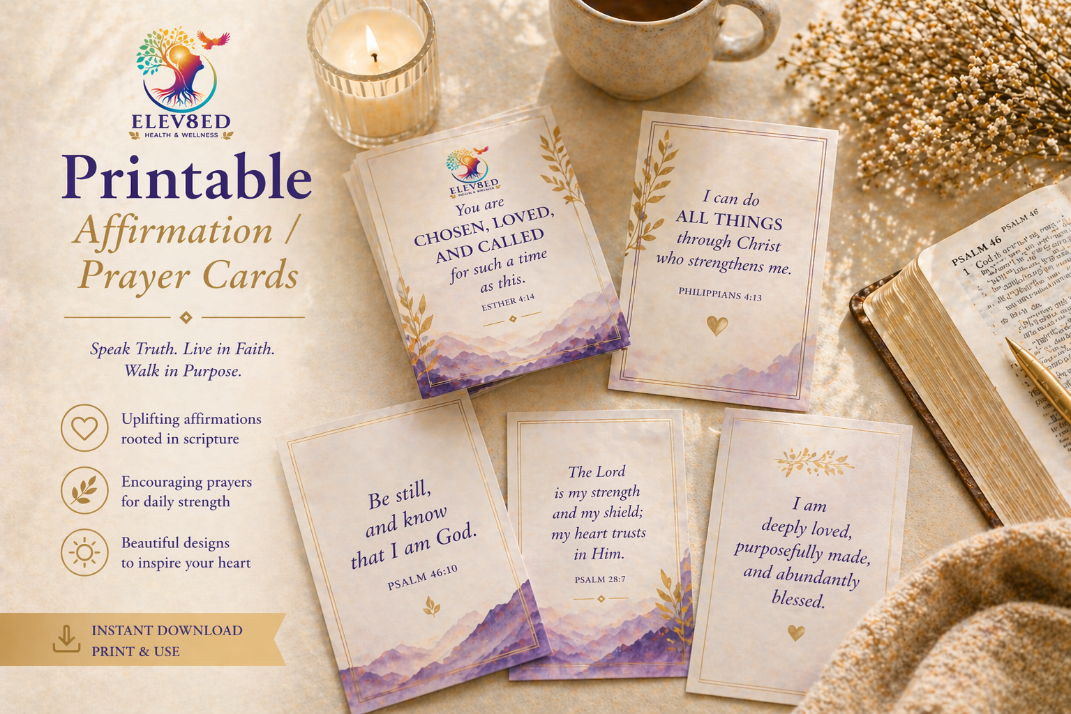 Printable Affirmation Prayer Cards