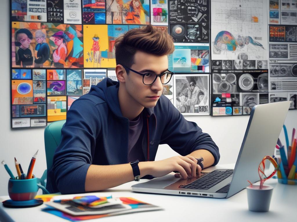 A realistic high resolution image of a young individual focused
