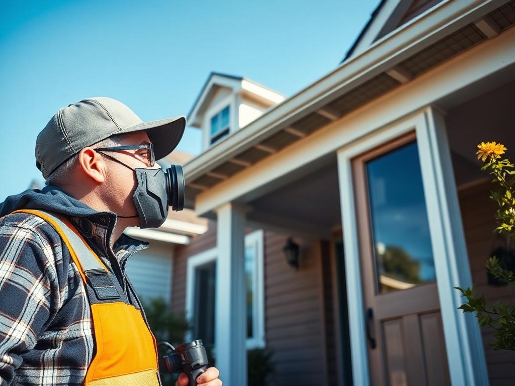 A realistic, high resolution close up of a professional inspecting