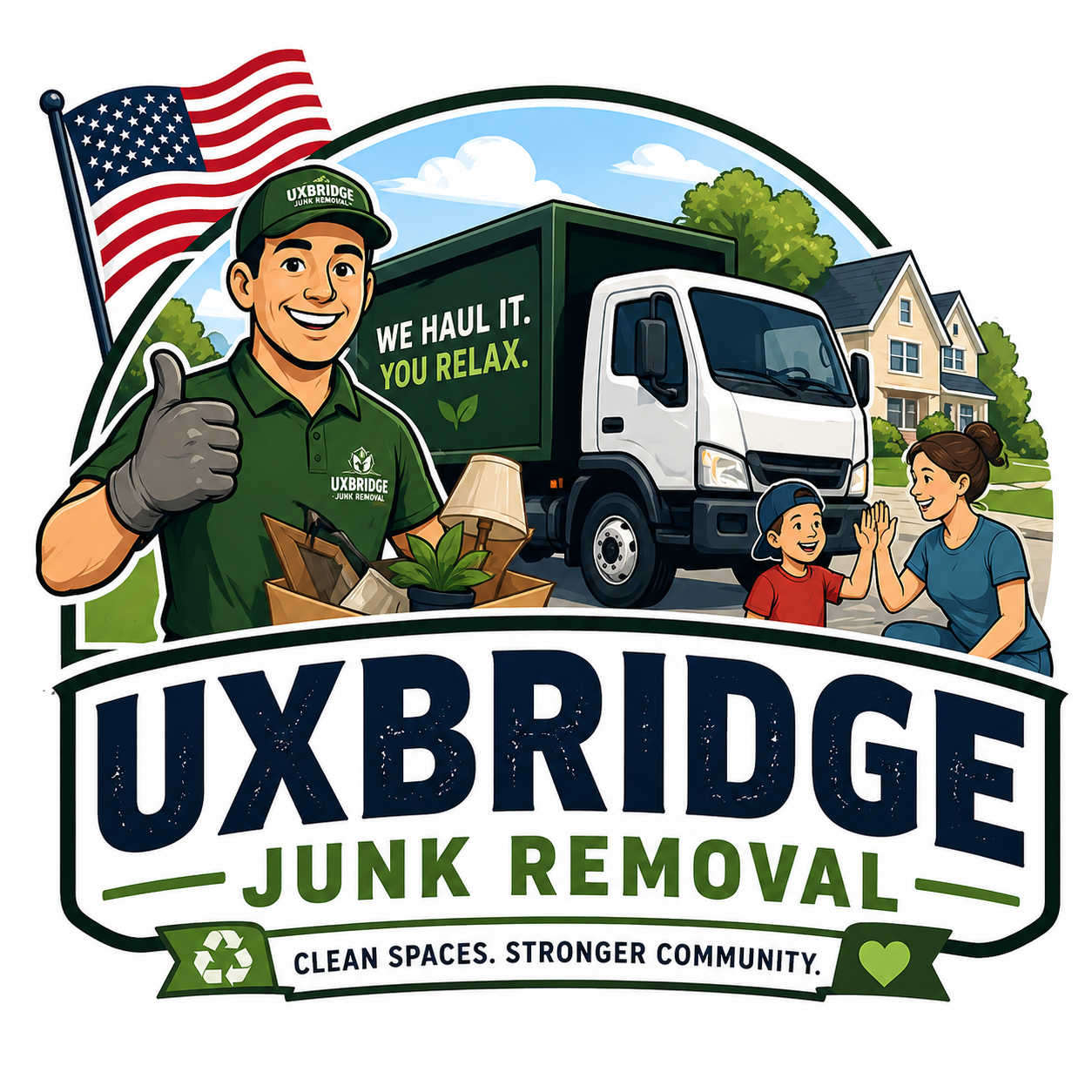 Professional junk removal truck