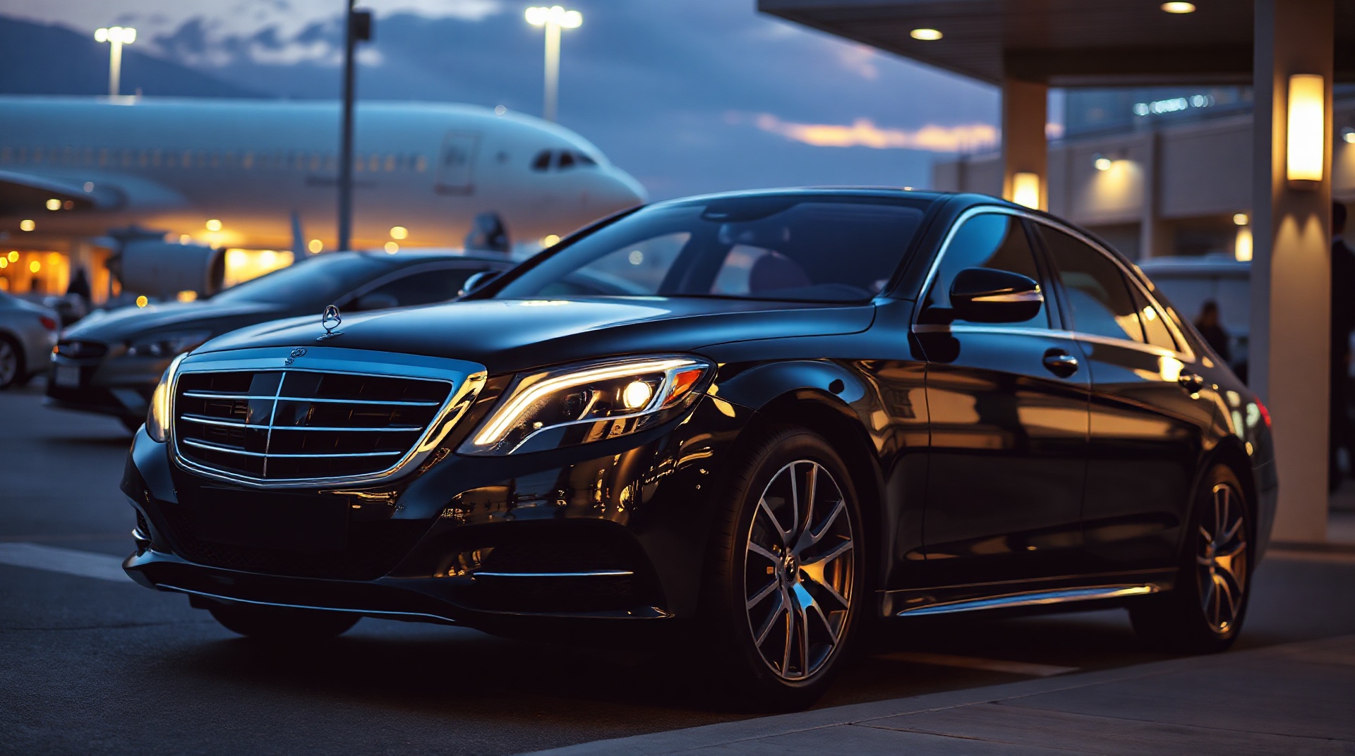 Luxury vehicle at airport