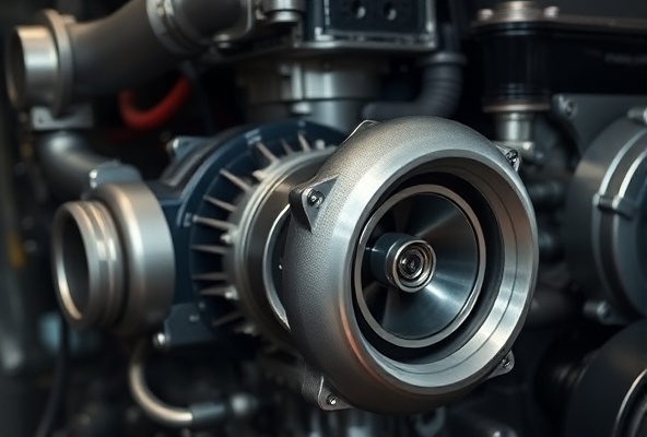 Turbo engine component close-up