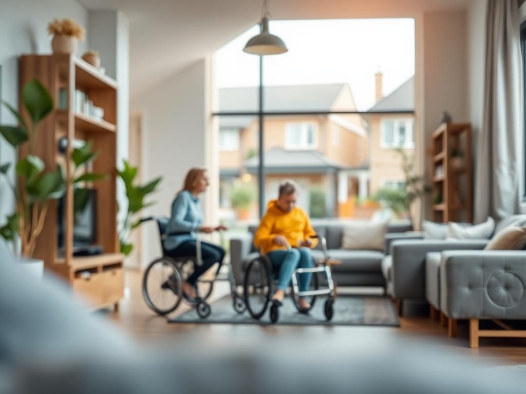 A realistic high resolution image of an accessible housing unit