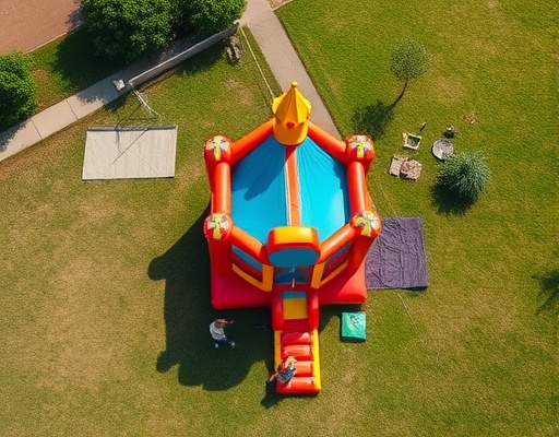 Springkasteel in gebruik