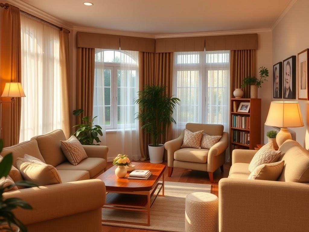 Create a realistic high resolution depicting a warm and cozy