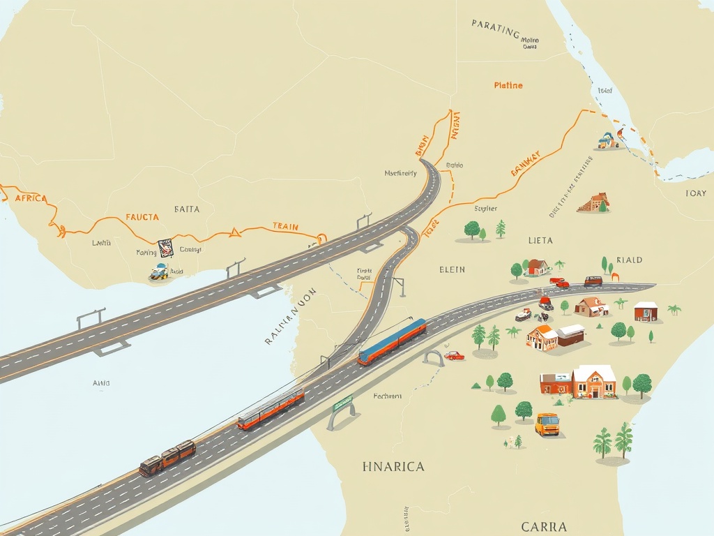 Corridors, routes et chemins de fer