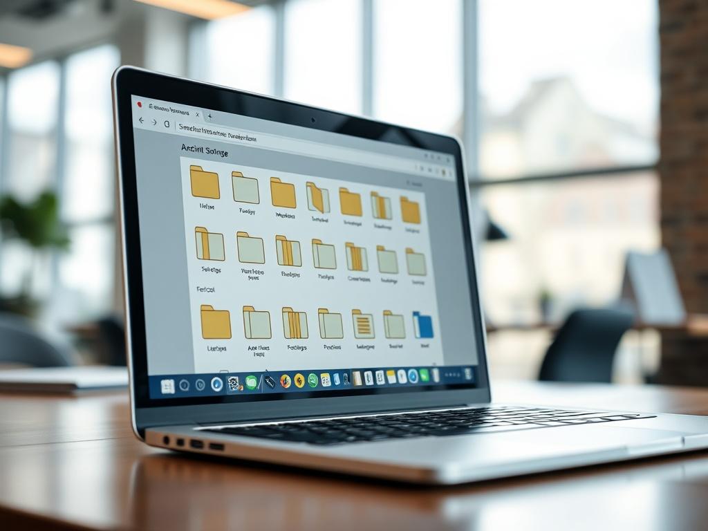 A close up shot of a laptop displaying a digital