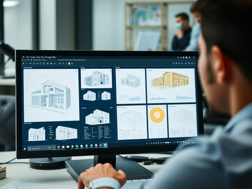 A realistic high resolution image of a person reviewing different