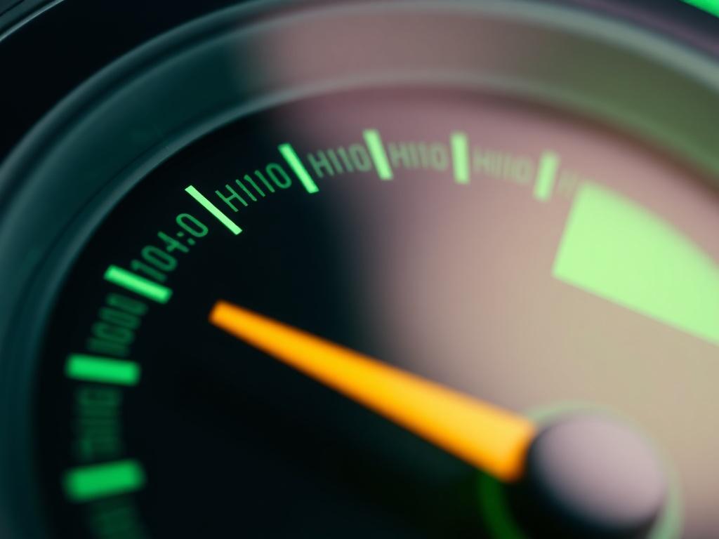 A close up shot of a digital storage meter or