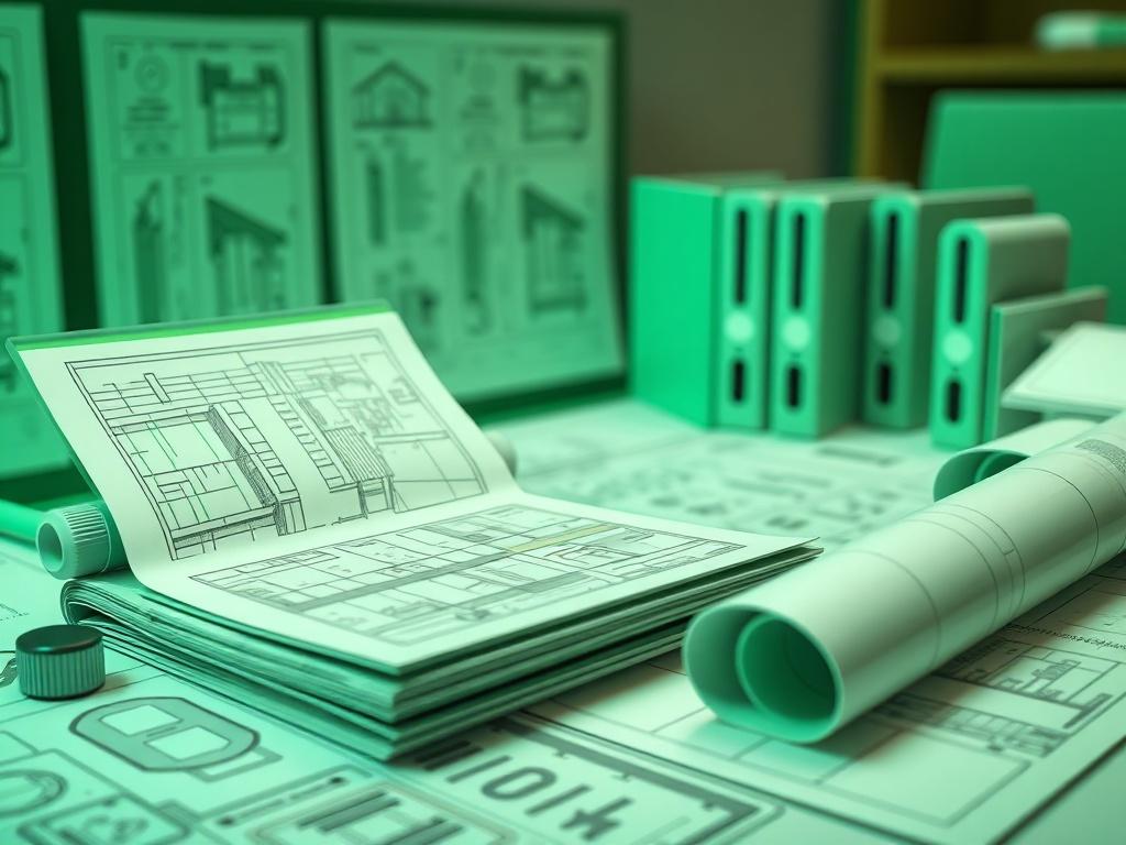 A close up shot of a sophisticated architectural design setup,