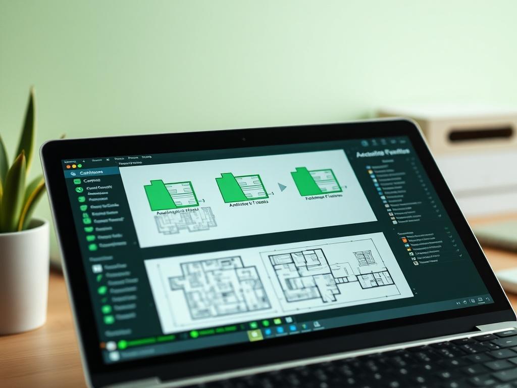 A close up shot of an organized digital workspace displaying