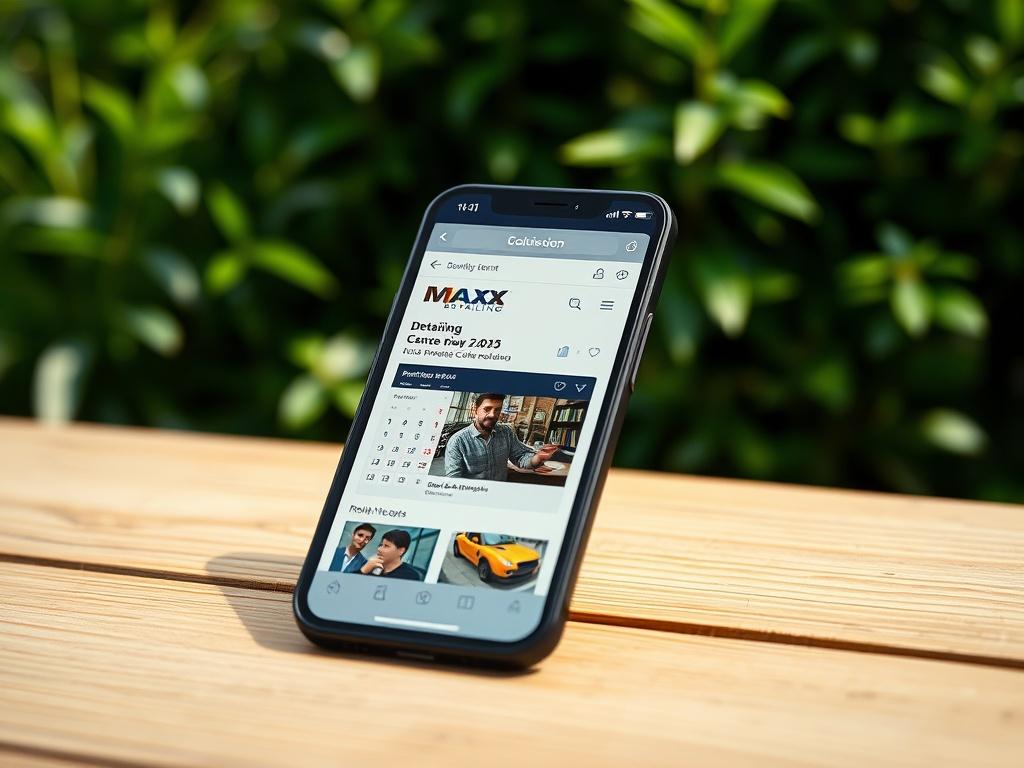 A close up shot of a smartphone displaying the Maxx