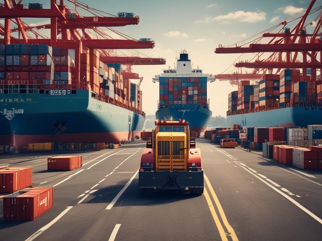 a close up shot of a modern cargo ship in