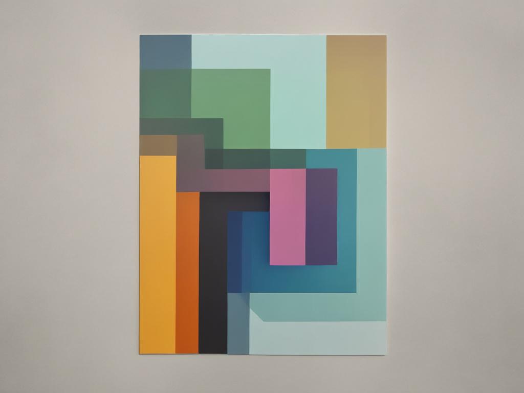 abstract geometric art, vibrant colors, Josef Albers, modern design