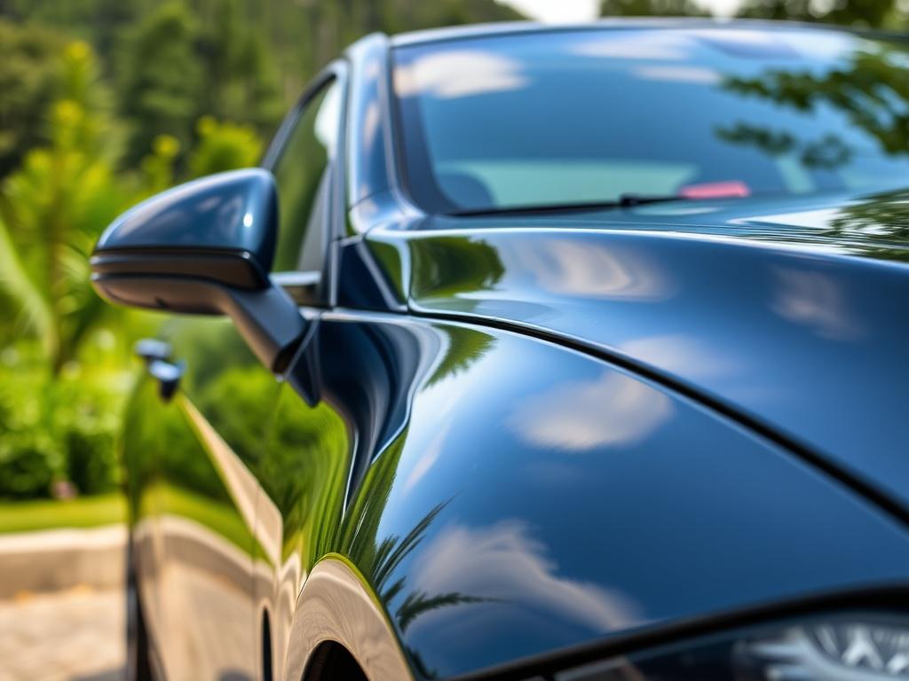 A close up shot of a shiny, well maintained used