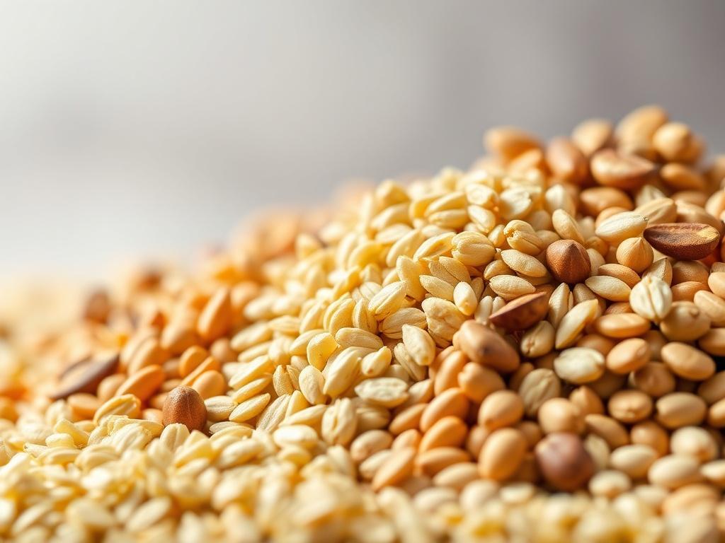 A vibrant close up shot of fresh agricultural commodities, such