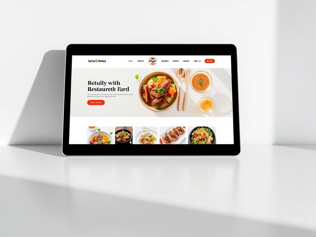 A high resolution image of a beautifully designed restaurant website