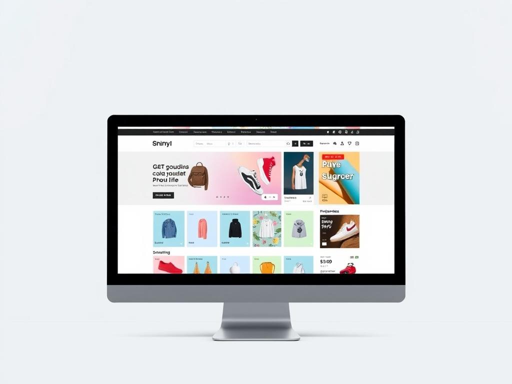 A high resolution image of a modern e commerce website
