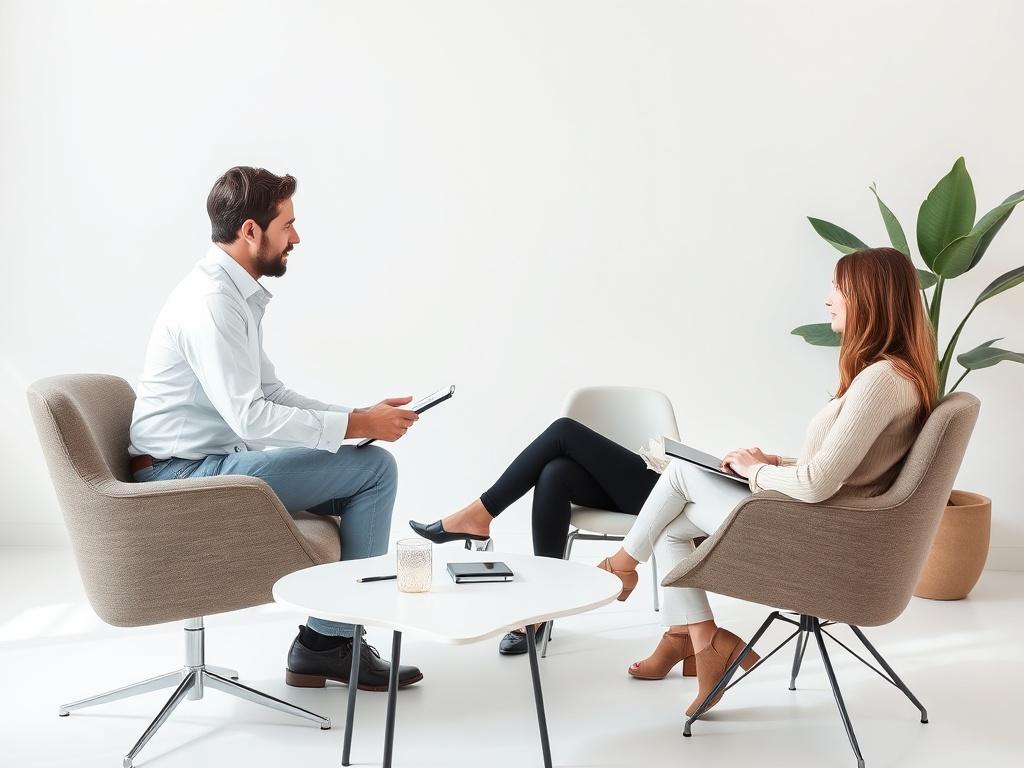 A high resolution image of a UX researcher conducting an