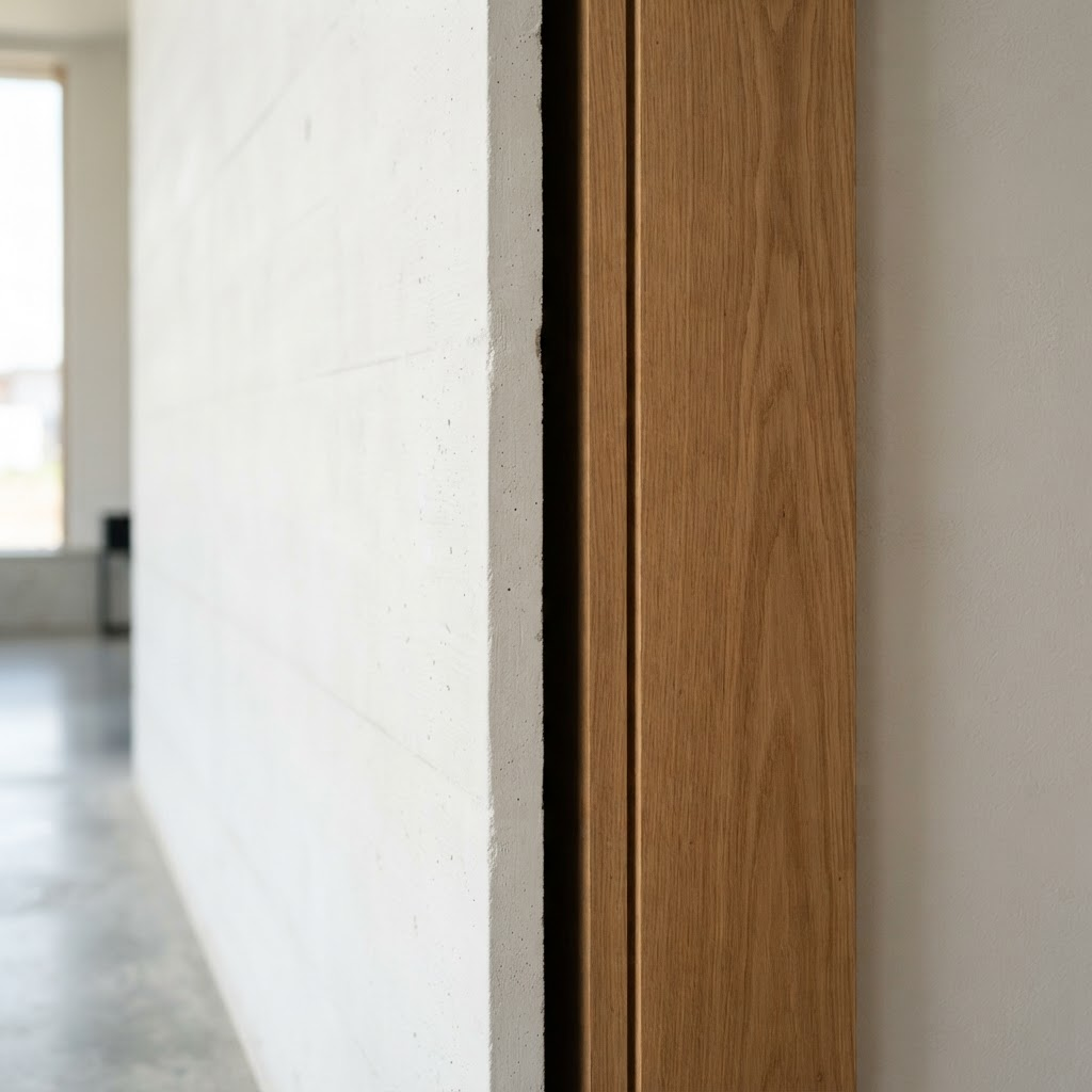 Architectural detail showing material interface
