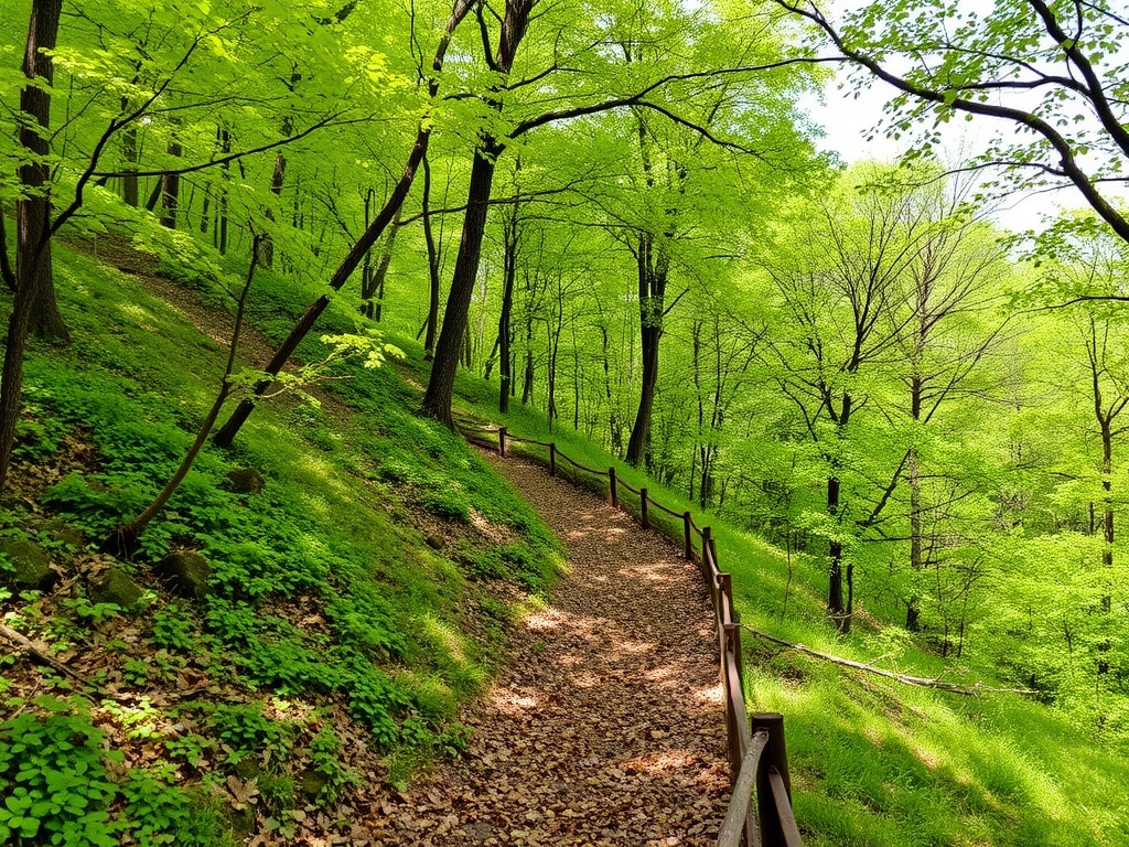 Hunter Valley Park and nature reserve with hiking trails in Chattanooga