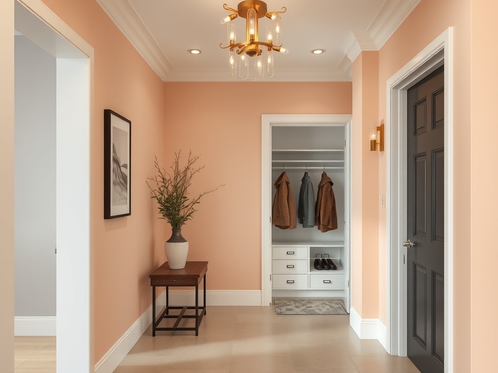 Elegant entryway foyer with professional home design and inviting warm aesthetic