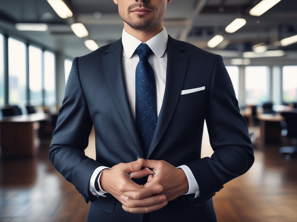 A hyper realistic close up shot of a professional lawyer