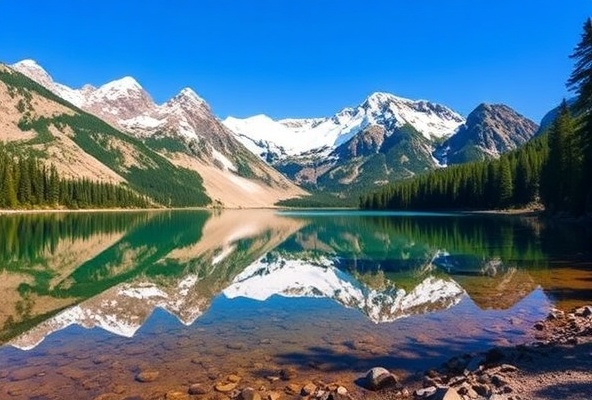 Mountain lake destination