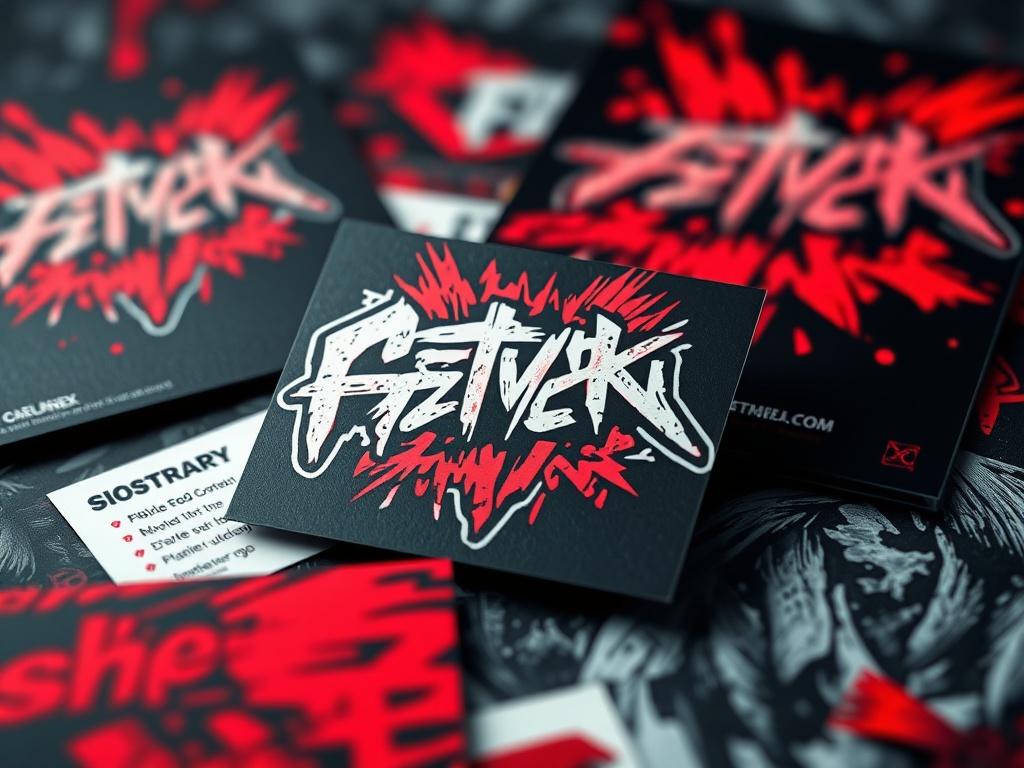 A realistic high resolution showcasing a vibrant custom logo design