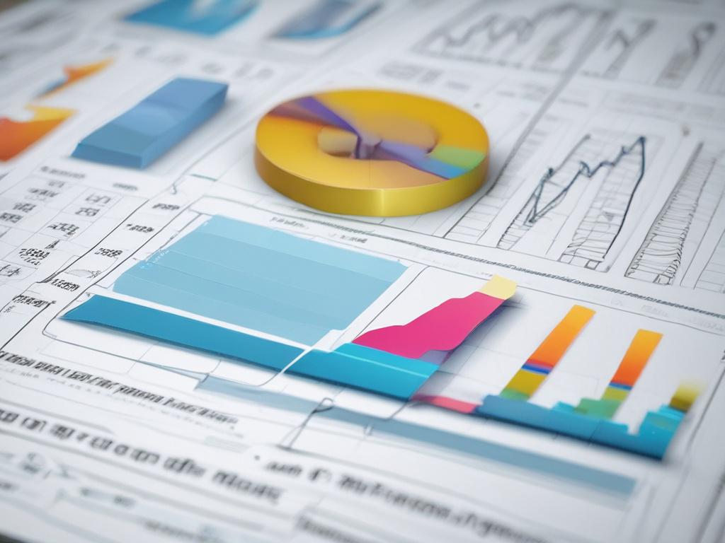 a close up of a financial report with charts and