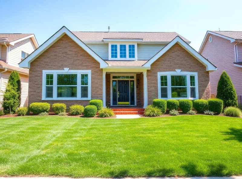 Beautiful suburban home with clean windows