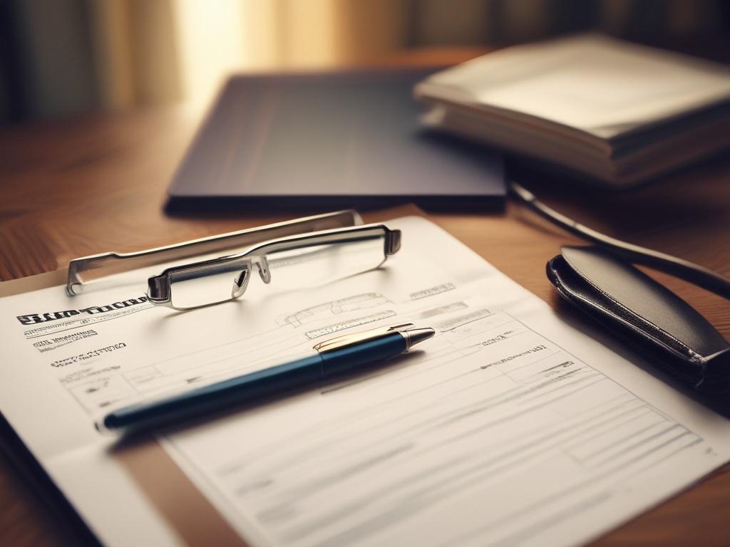 A close up shot of a clipboard with financial documents