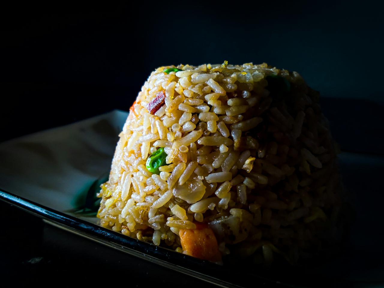 House Fried Rice on a small plate with Rembrandt lighting Credit: @upgradeur_life www.instagram.com/upgradeur_life
