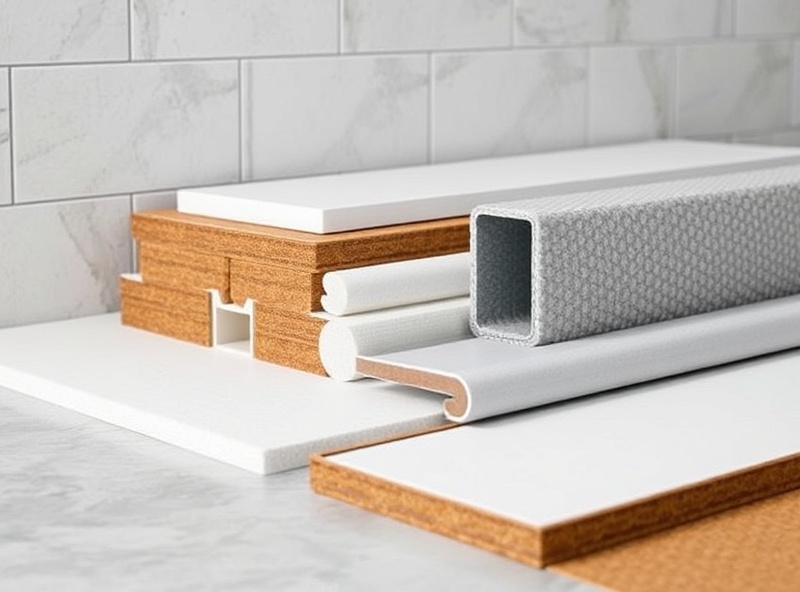 Schluter-SYSTEMS waterproofing materials and edges displayed