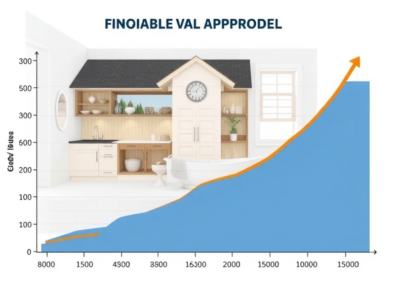 Home value appreciation chart showing property value increase after remodeling