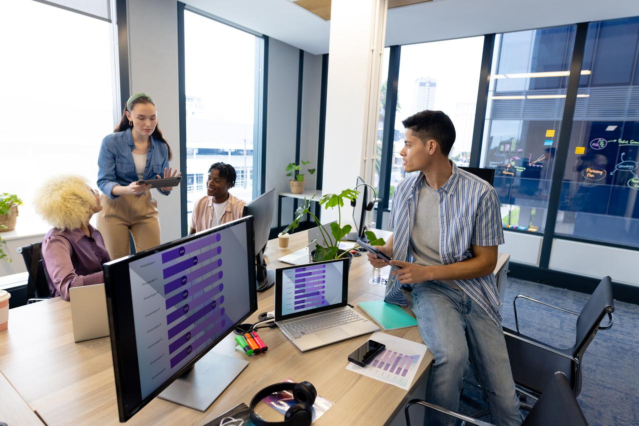 Team meeting at the office