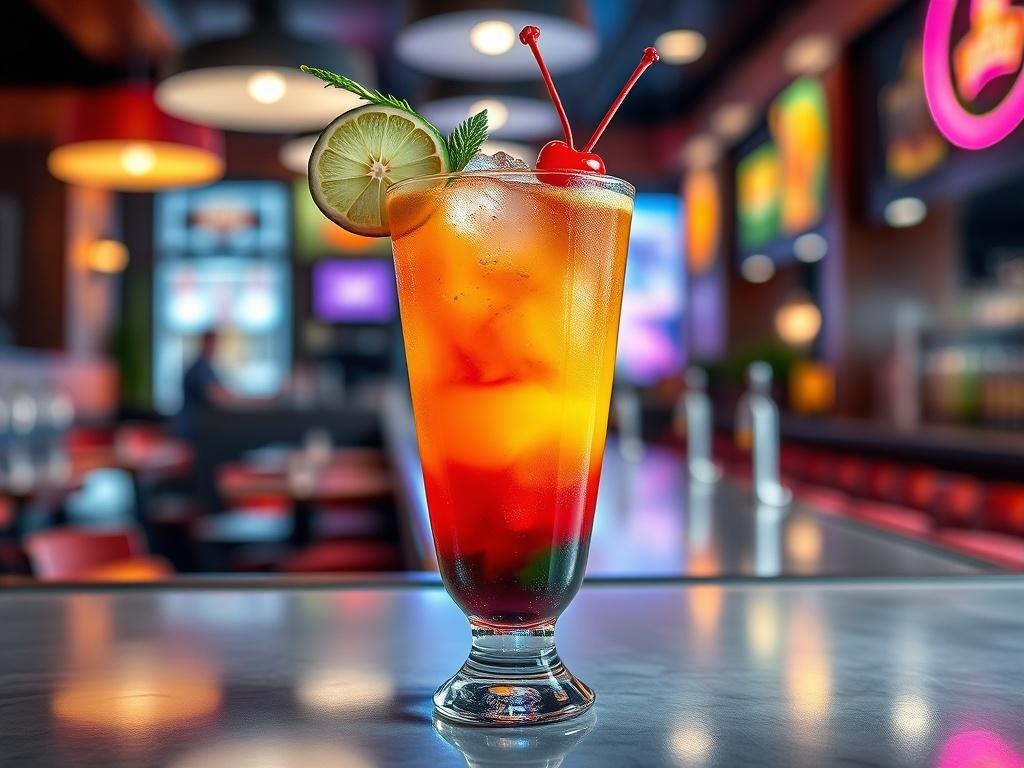 A refreshing Luke's Drunk Slammer drink served in a stylish