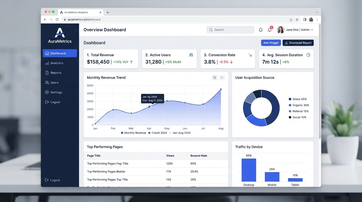 Web dashboard