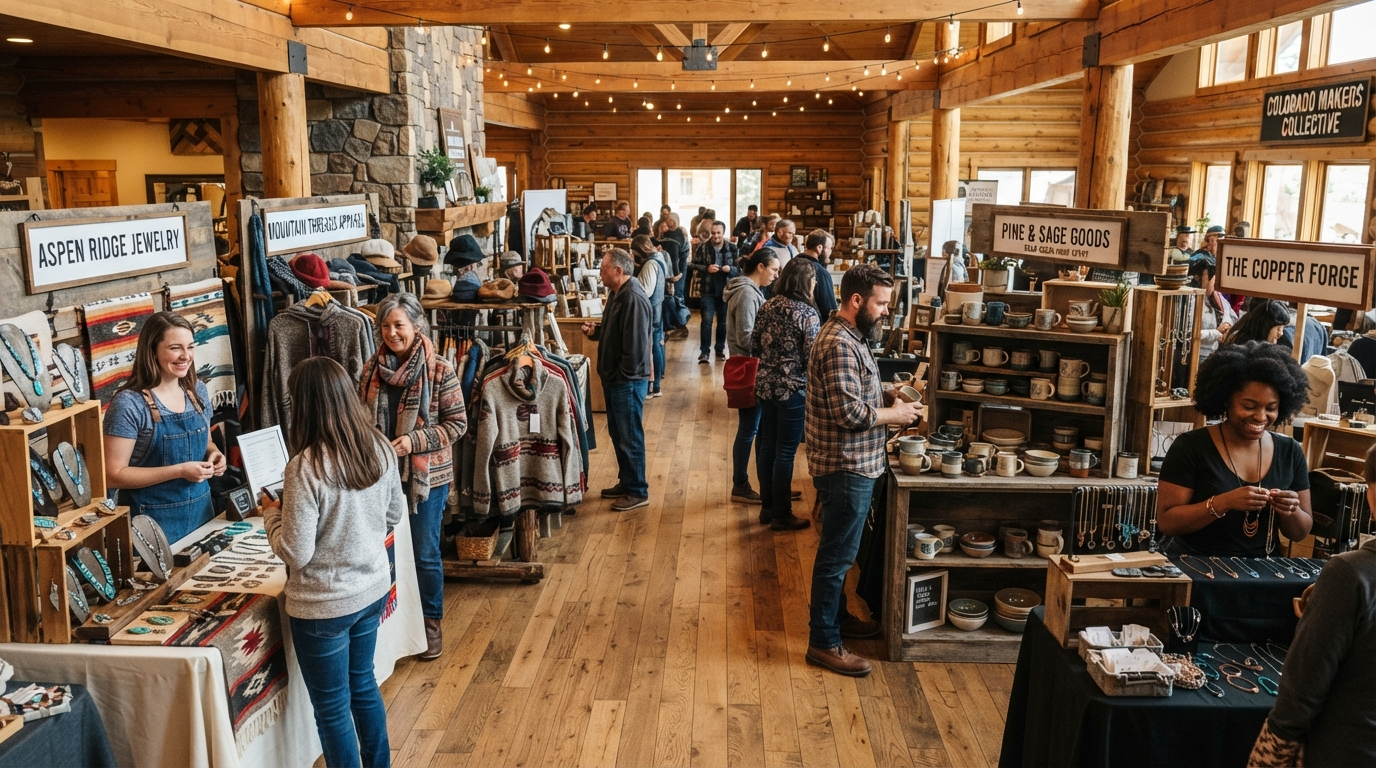 Vendor marketplace at The Cabin Collective