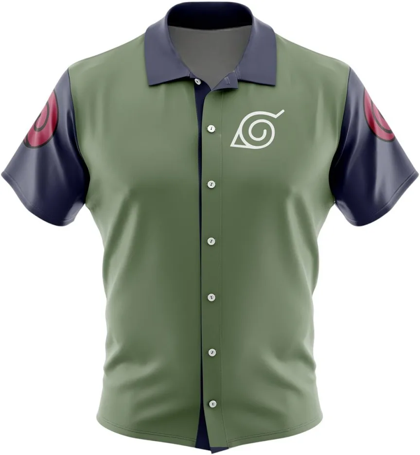 Leaf Village Anime Button Shirt