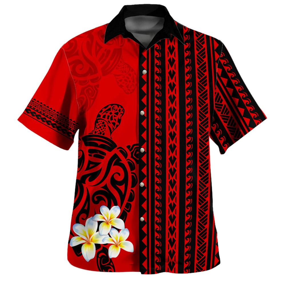 Red Hawaiian Tribal Shirt