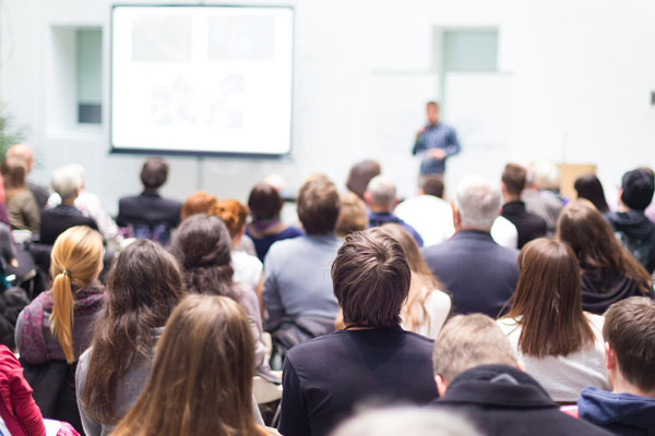 Professional business seminar with diverse participants