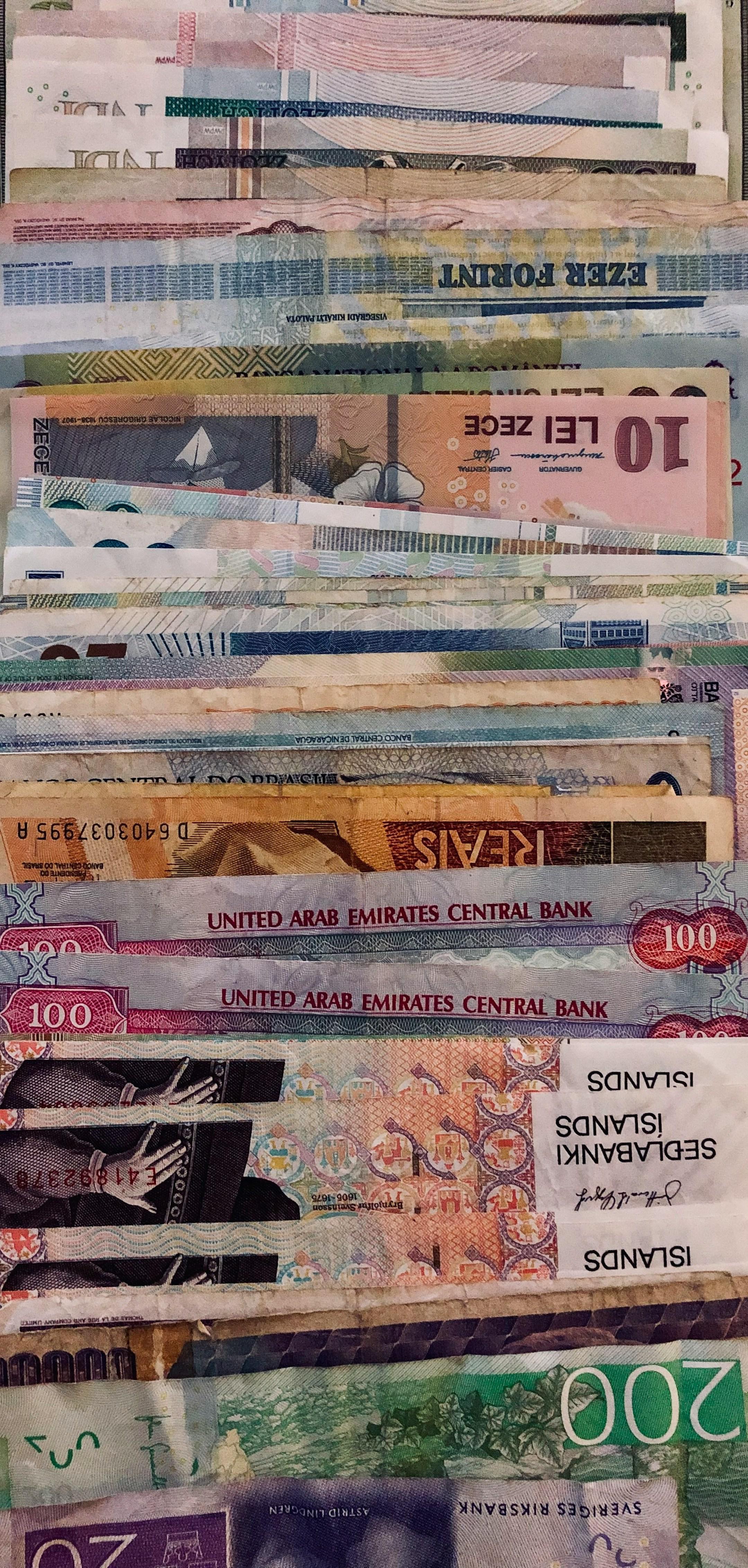 travel currency from around the world