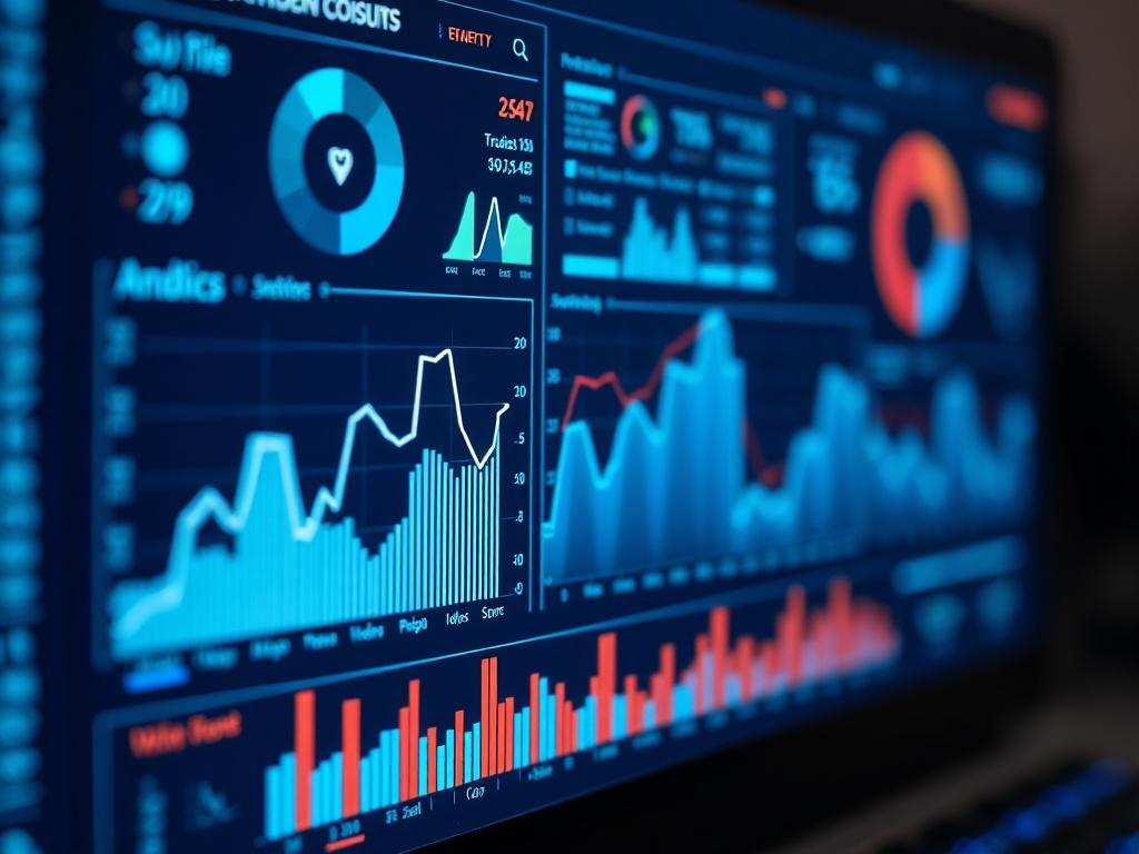 A high resolution close up shot of a digital dashboard